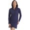 Puma Womens Houndstooth 1/4 Zip Golf Pullover, navy-v-3-z