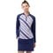 San Soleil Women's Destiny Print Mock Golf Pullover, z-navy-v