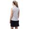San Soleil Women's Dirty Martini Sleeveless Mock Golf Top, whiteblack-v-2-z