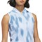 adidas Womens Ultimate365 Tour Printed Sleeveless Golf Polo, blue-v-4-z