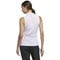 adidas Womens Ultimate365 Printed Ottoman Sleeveless Golf Polo, white-v-3-z