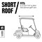 Classic Accessories Fairway Short Roof 2-Person FadeSafe™ E-Z-Go® Golf Cart Enclosure, z-2-khaki