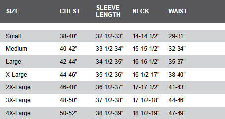 GN Collection Men's Size Chart