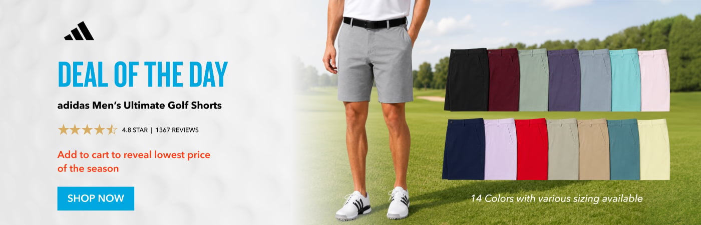 Deal of the day adidas Men's Ultimate Golf Shorts 4.8 STARS  |  1367 reviews Add to cart to reveal lowest priceof the season Shop Now