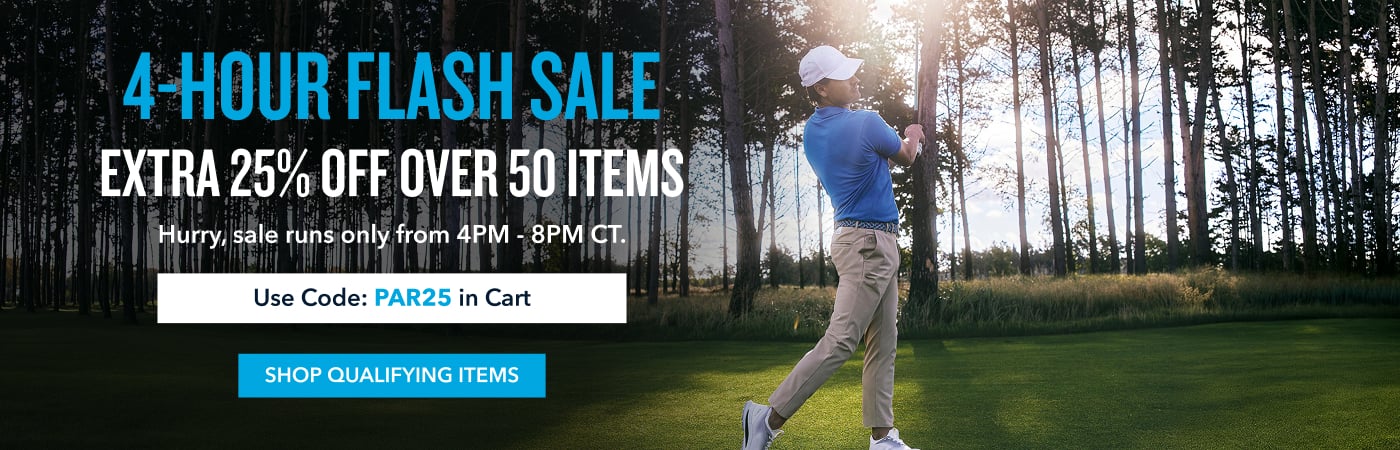 4-hour Flash sale extra 25% off over 50 items Hurry, sale runs only from 4PM - 8PM CT. Use Code: PAR25 in Cart