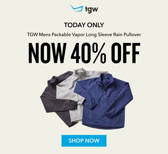  Today Only 40%off TGW Long Sleeve Rain Pullover