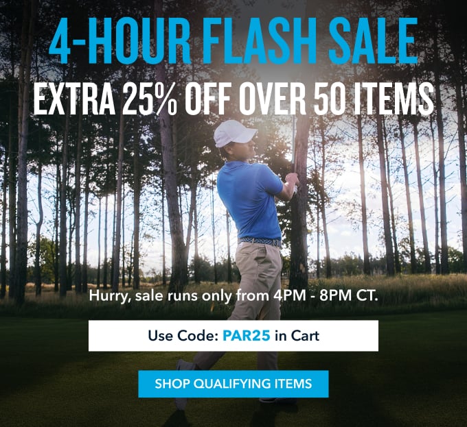 4-hour Flash sale extra 25% off over 50 items Hurry, sale runs only from 4PM - 8PM CT. Use Code: PAR25 in Cart