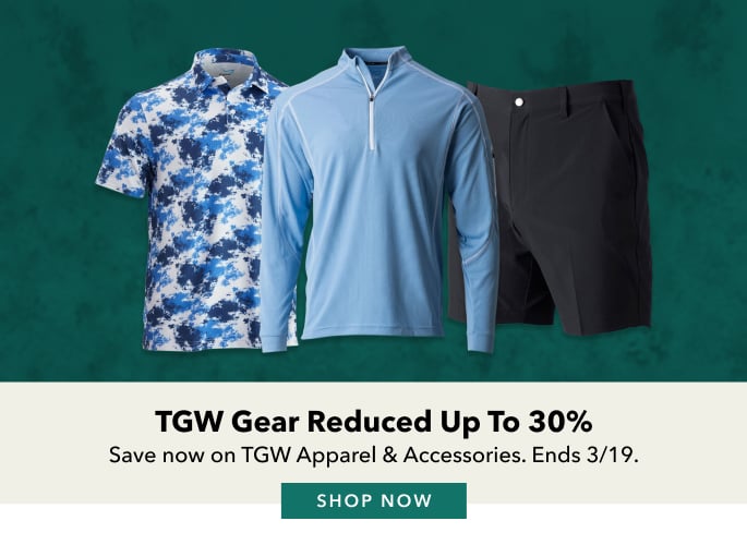 TGW Golf Gear Reduced up to 30% Save Now on TGW Apparel & Accessories. Ends 3/19