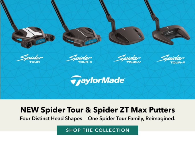 NEW Spider Tour & Spider ZT Max Putters Four distinct head shapes  one Spider Tour family, reimagined. Shop the collection